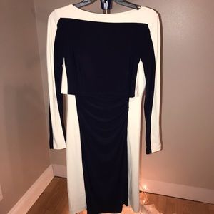 Ralph Lauren navy blue and white dress